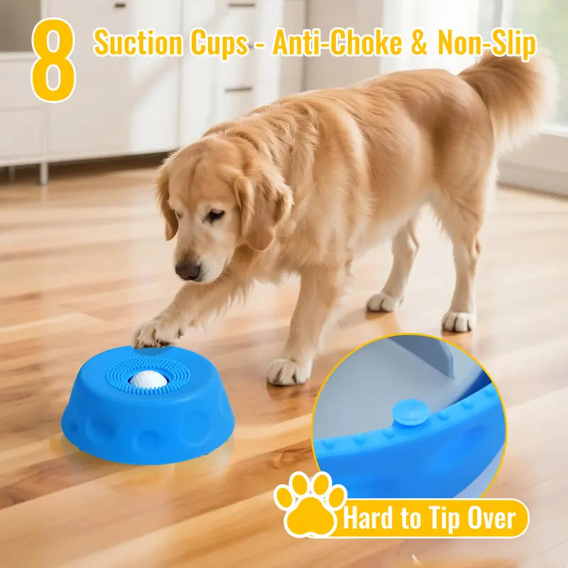 3-in-1 Slow Feeder Dog Bowl with Treat Ball