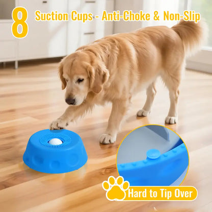 3-in-1 Slow Feeder Dog Bowl with Treat Ball