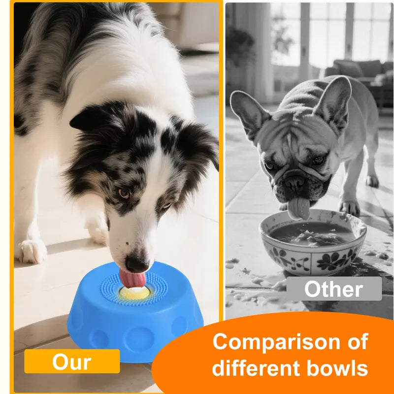 3-in-1 Slow Feeder Dog Bowl with Treat Ball