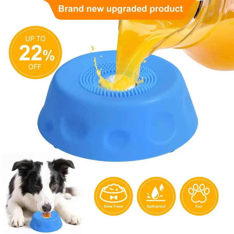 3-in-1 Slow Feeder Dog Bowl with Treat Ball - Image 3