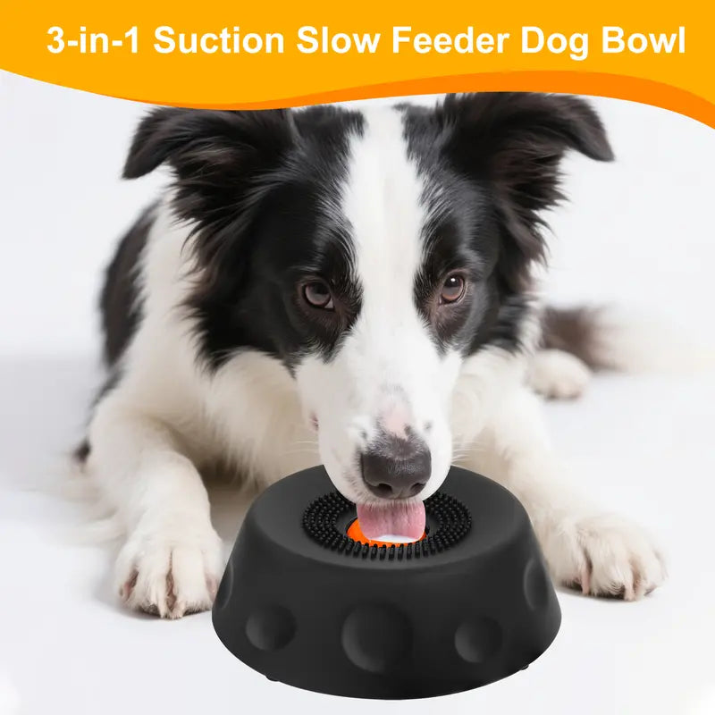3-in-1 Slow Feeder Dog Bowl with Treat Ball - Image 1